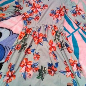 A teal flower dress
